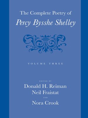 cover image of The Complete Poetry of Percy Bysshe Shelley, Volume 3
